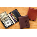 Aniline Glazed Calfskin Money Clip Wallet